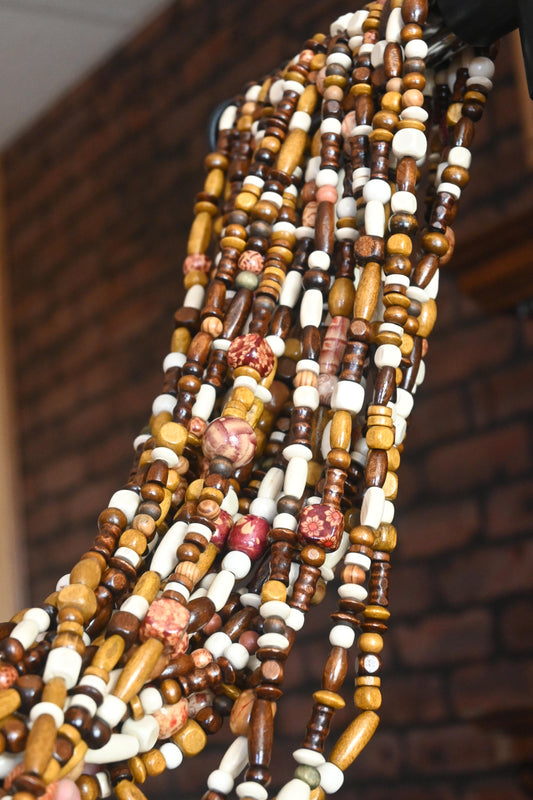 Removable wooden waistbeads